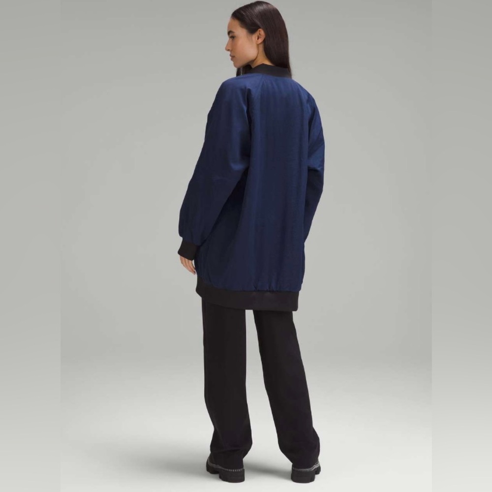 Lululemon NWT Reversible Non-Stop Bomber Jacket Night Sea/Black - Picture 7 of 7